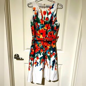 Gorgeous “painted” floral dress